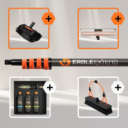 Teleskopstange aus Carbonfaser Supreme + Set aus Glas- und Holzbearbeitung