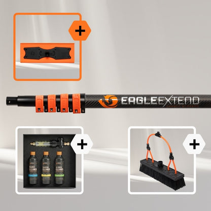 Teleskopstange Carbonfaser 3K Supreme + Solarpanel-Bundle